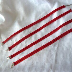 Beautiful handmade red choker necklace